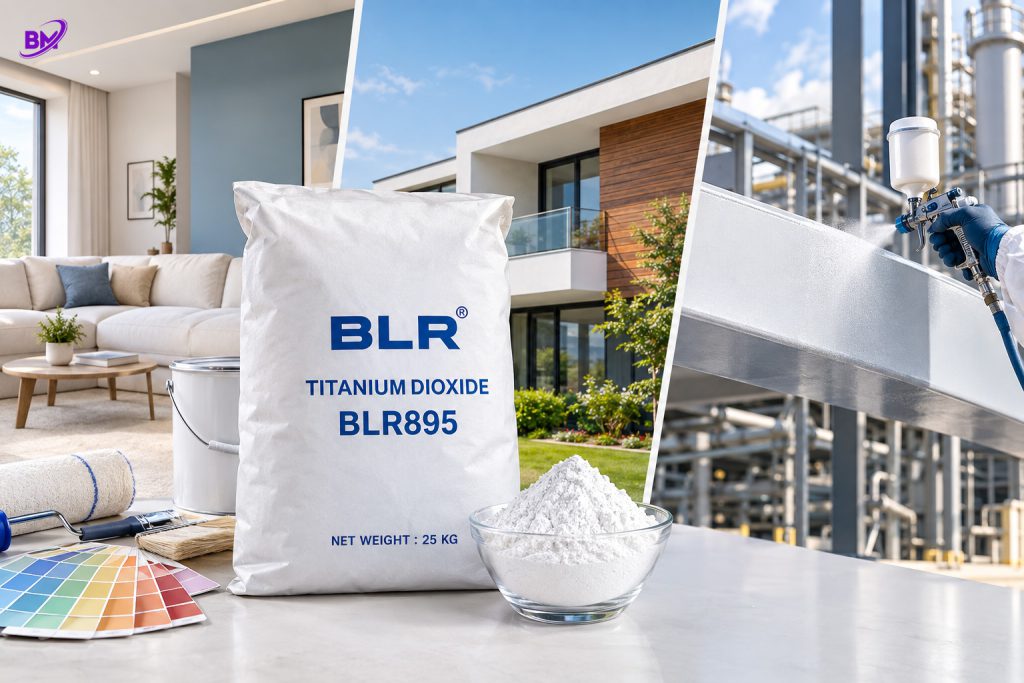 کاربرد تیتان BLR895 در رنگ ساختمانی داخلی بیرونی و پوشش صنعتی