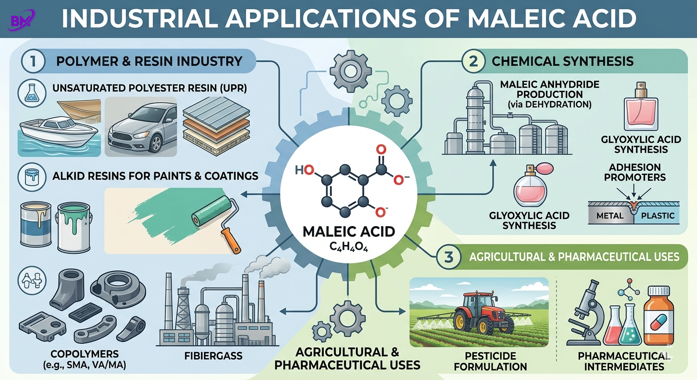 کاربردهای اسید مالئیک (Maleic Acid)