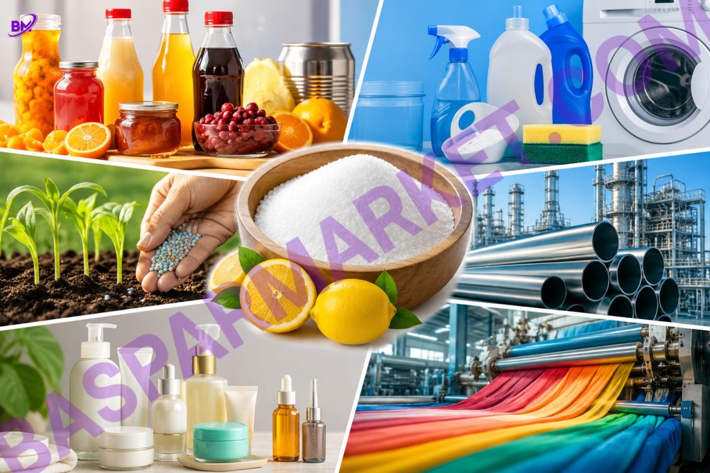 کاربردهای اسید سیتریک در صنایع مختلف